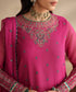 3 Piece - Embroidered Blended Net Suit
